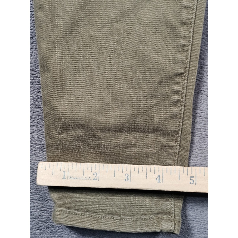 7 For All Mankind The Skinny Jeans Womens 26 Olive Green Stretch USA - Picture 10 of 10